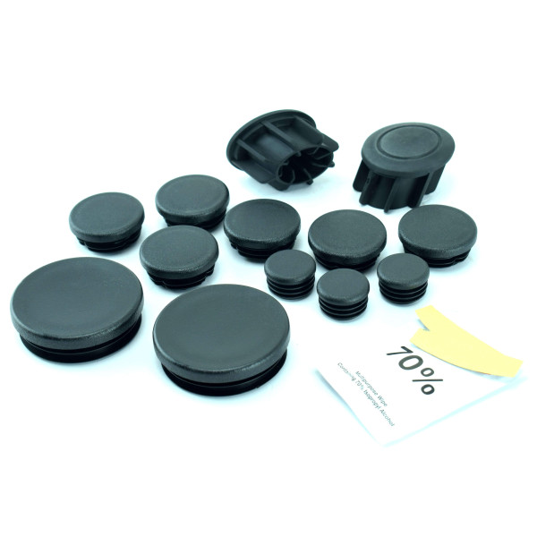 Pyramid Plastics Pyramid frame end caps | matte black | bmw r 1200 r 2015>2018